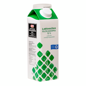 Menu laktoositon ruokakerma 15% 1l UHT