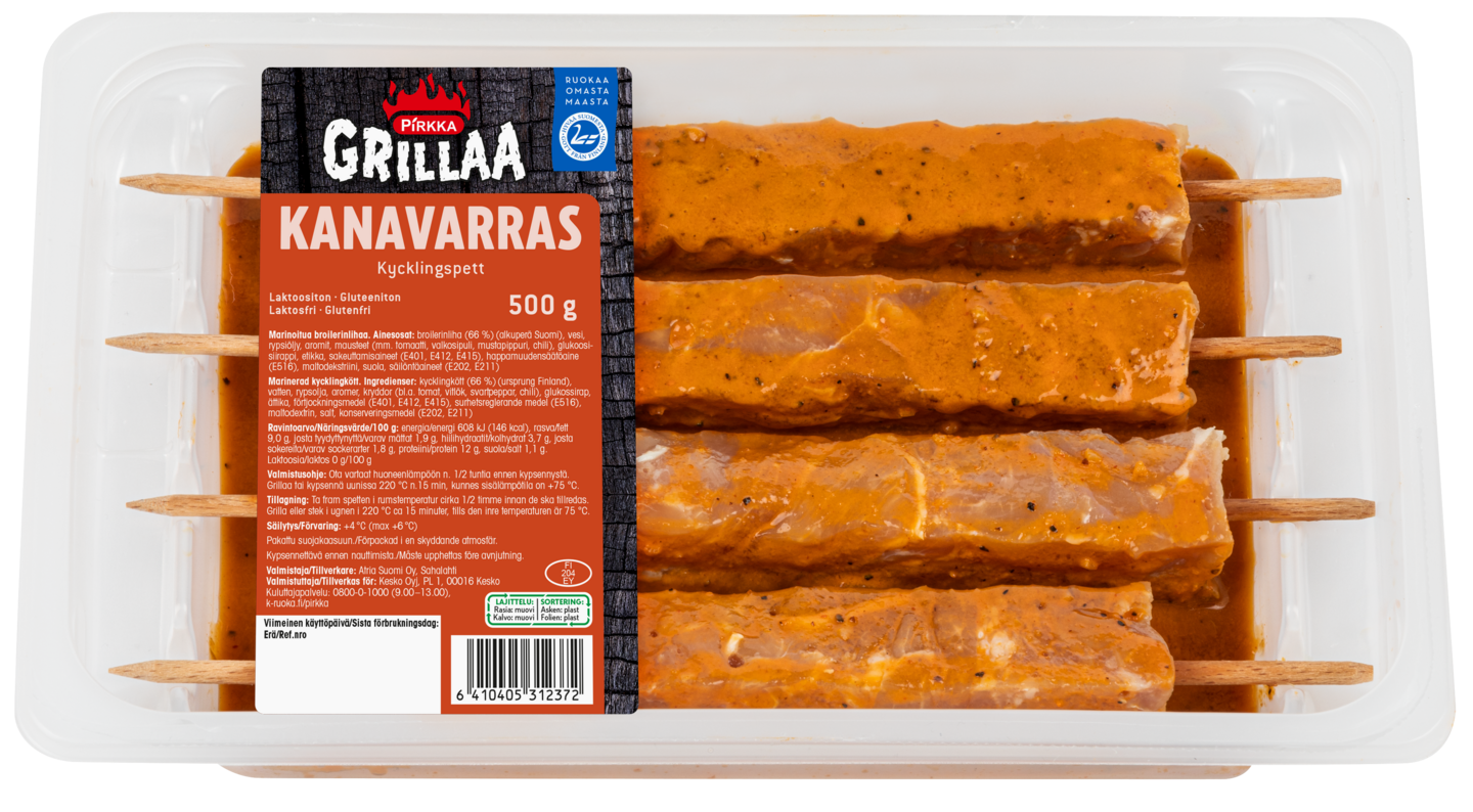 Pirkka Grillaa kanavarras 500g KRuoka Verkkokauppa