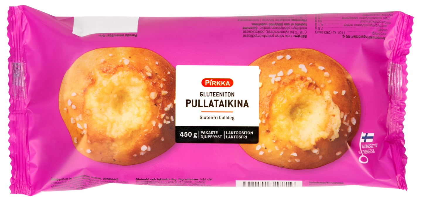 Pirkka gluteeniton pullataikina 450g pakaste KRuoka Verkkokauppa