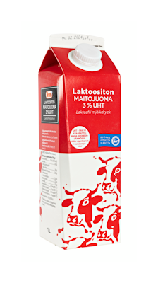 Menu laktoositon maitojuoma 3% 1l UHT