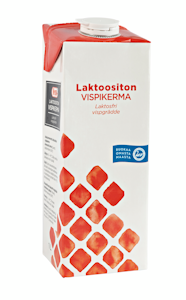 Menu laktoositon vispikerma 38% 1l UHT