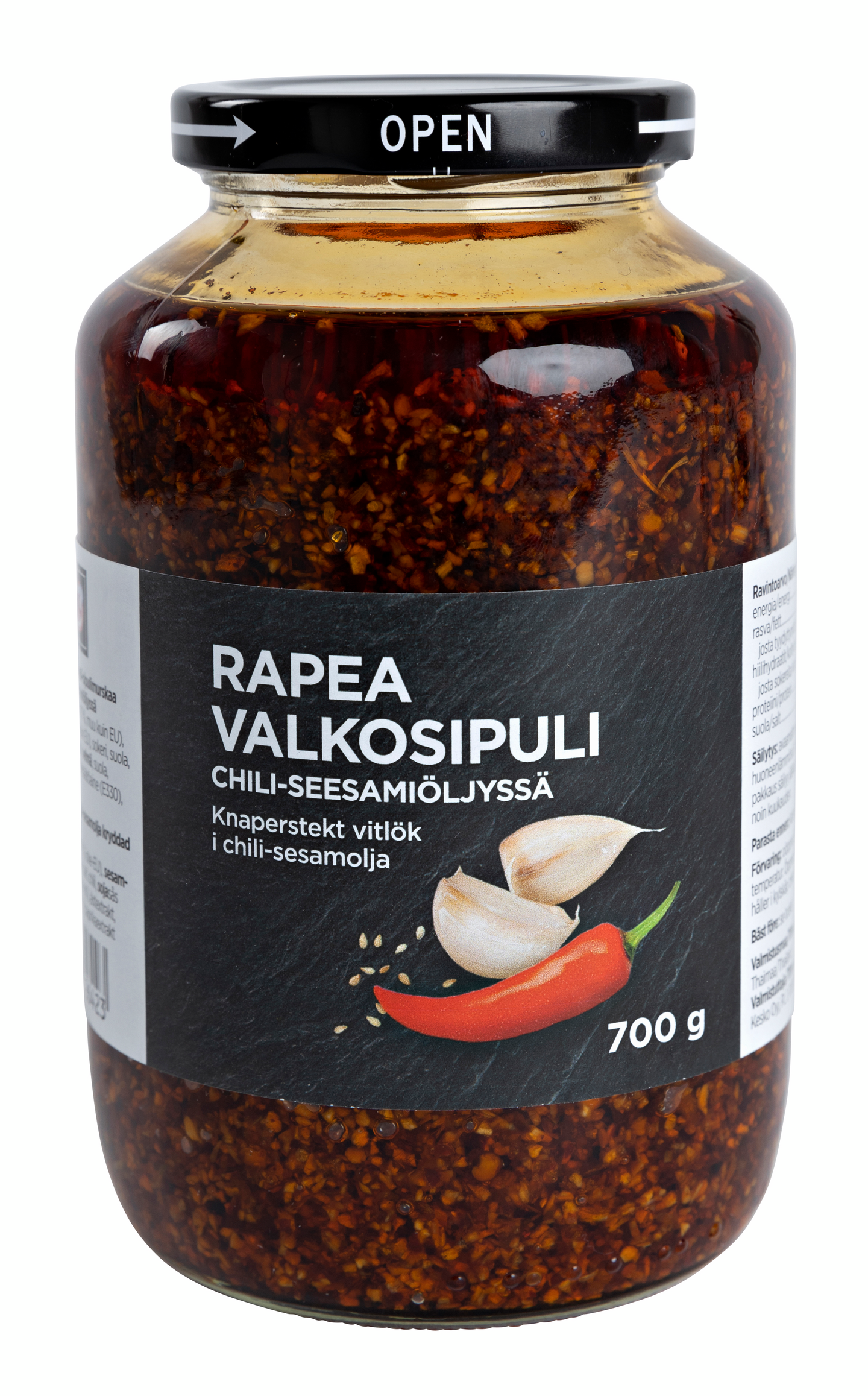 Menu rapea valkosipuli chili-seesamiöljyssä 700g