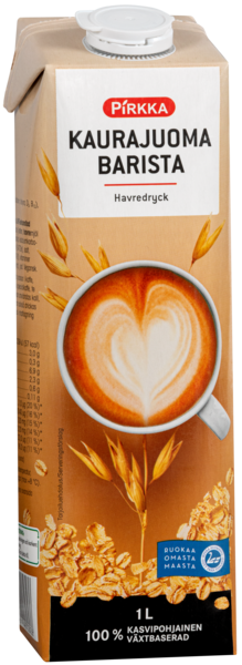 Pirkka kaurajuoma barista 1l UHT | K-Ruoka Verkkokauppa