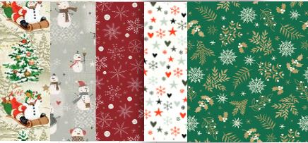 Winteria Joulupaperi 70 cm x 5 m lajitelma display