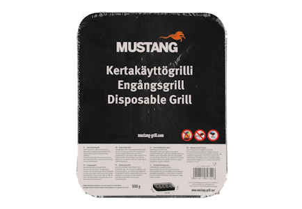 Mustang kertakäyttögrilli