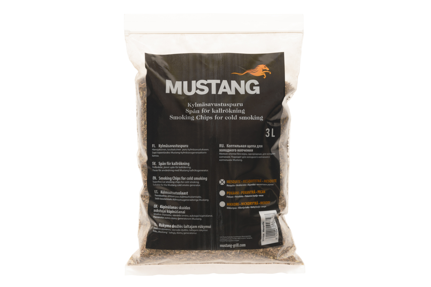 Mustang Kylmäsavupuru Mesquite hienojakoinen 3 L | K-Ruoka Verkkokauppa