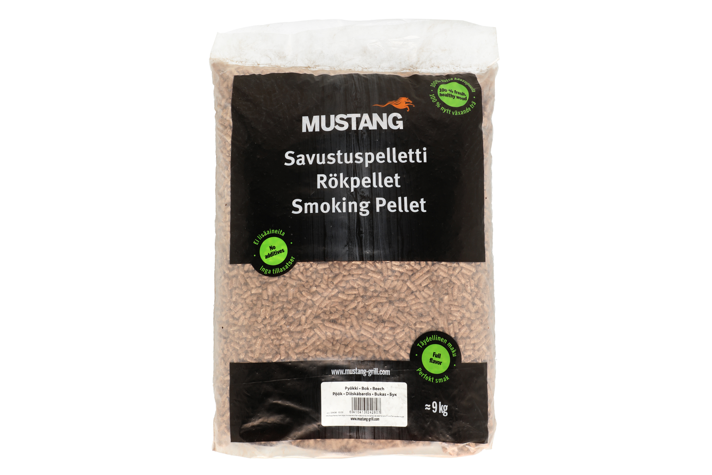 Mustang Savustuspelletti Pyökki n. 9 kg