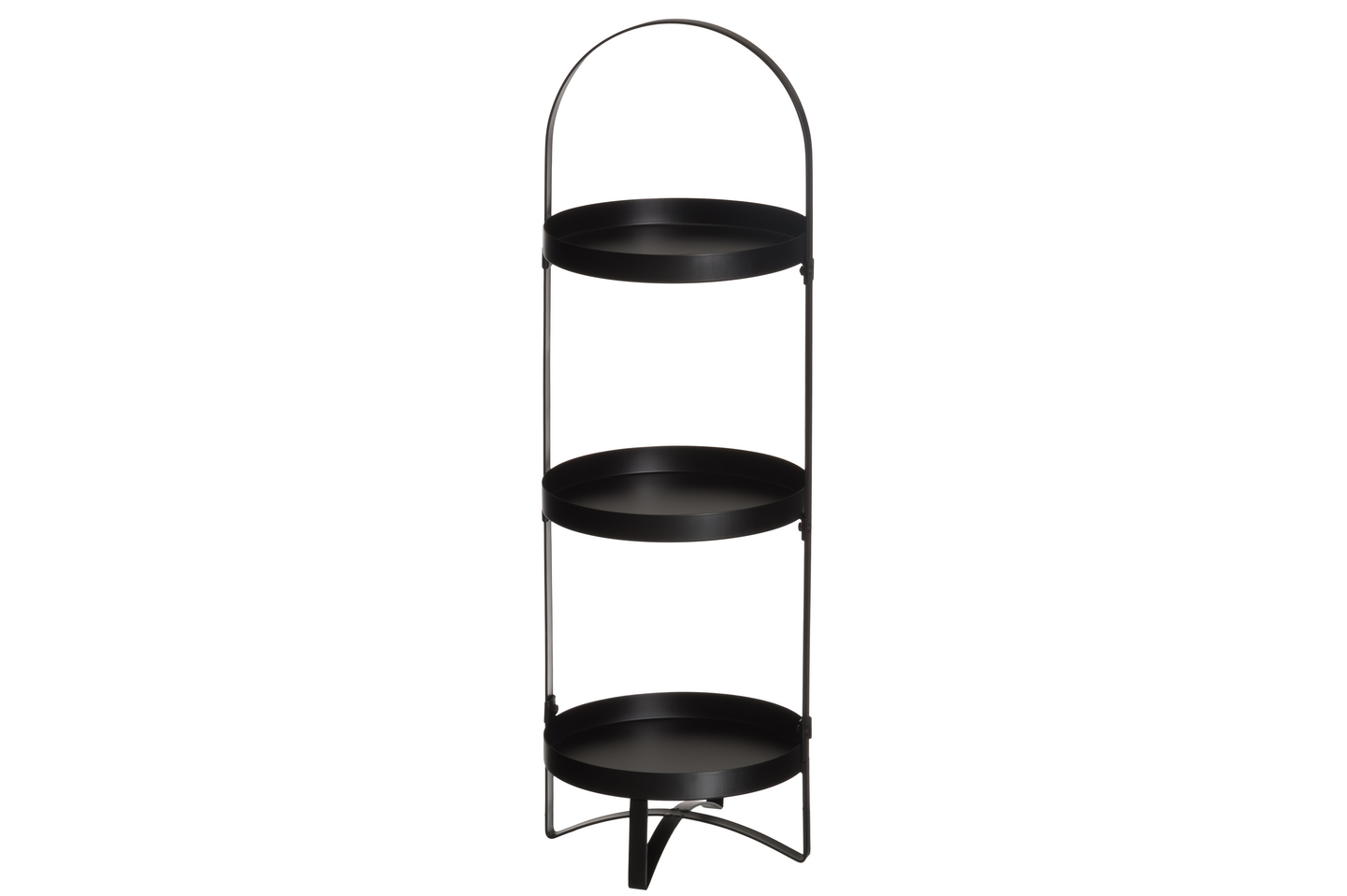 4Living teline metallia kahvalla musta 73 cm