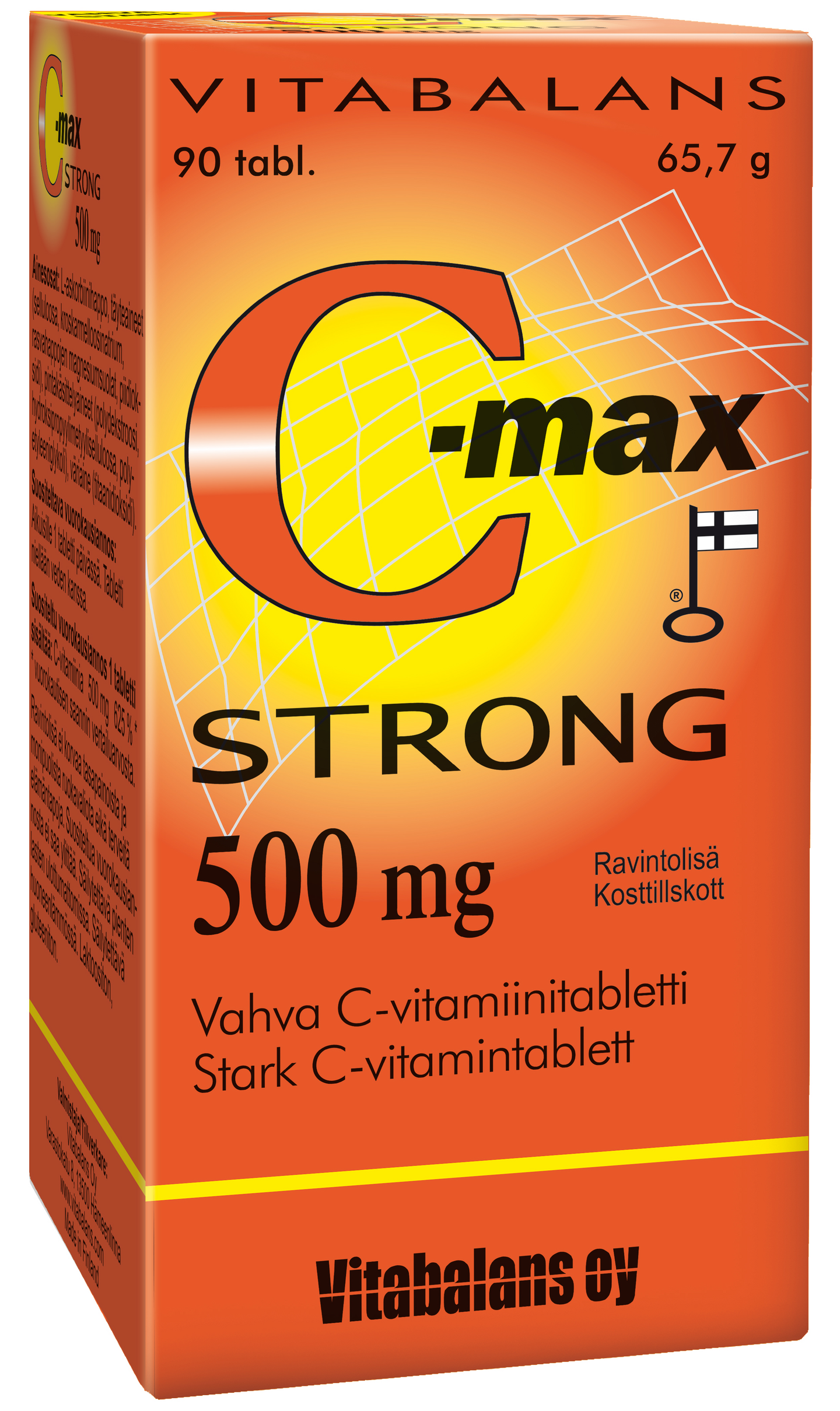 C-max Strong 500mg Vahva C-vitamiinitabletti 90 kpl