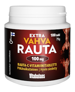 Vitabalans Rauta 100mg 100tbl Extra Vahva