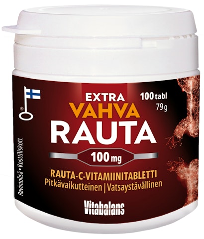 Vitabalans Rauta 100mg 100tbl Extra Vahva