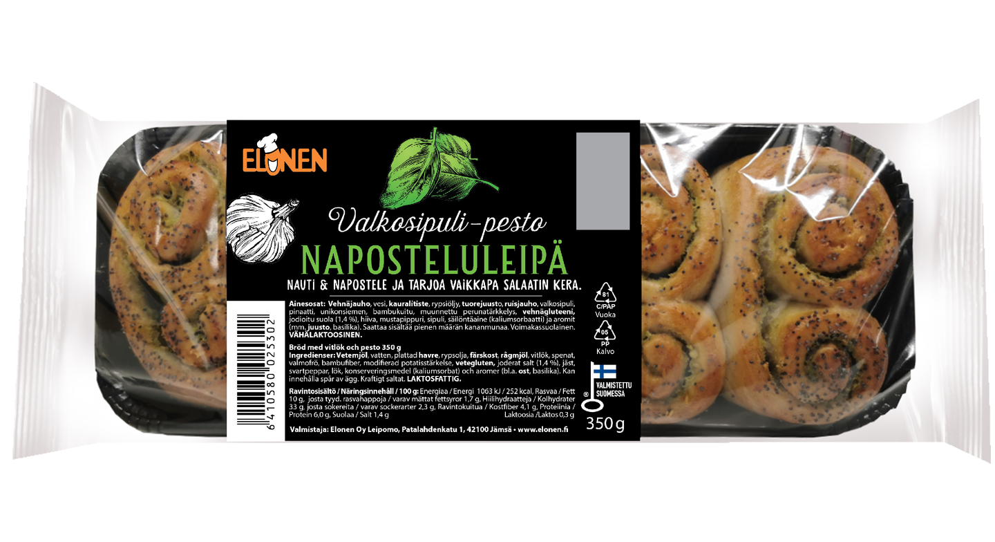 Elonen naposteluleipä 350g valkosipuli ja pesto | K-Ruoka Verkkokauppa