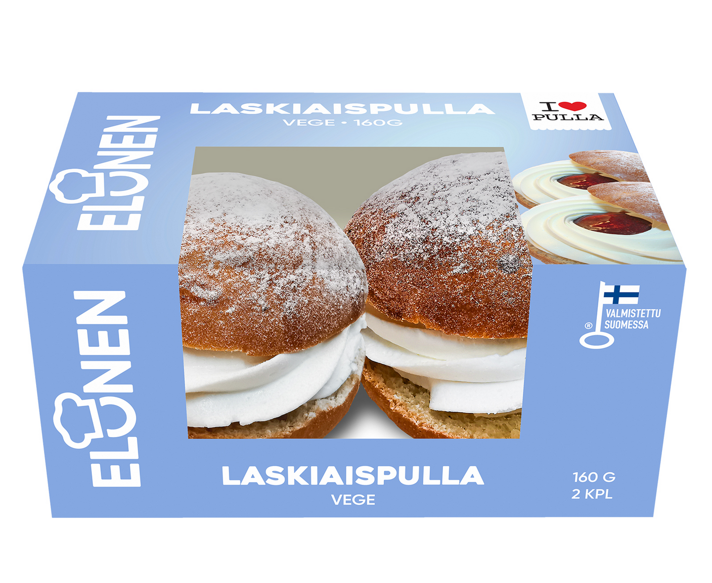 Elonen vege laskiaispulla 2kpl/160g
