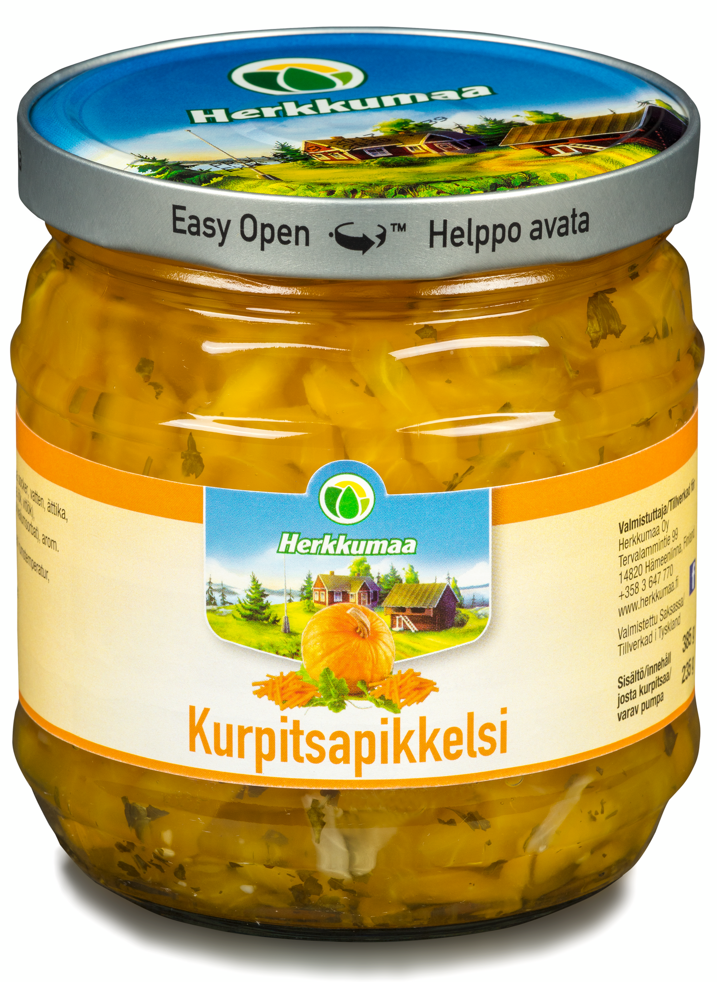 Herkkumaa Kurpitsapikkelsi 385g/235g