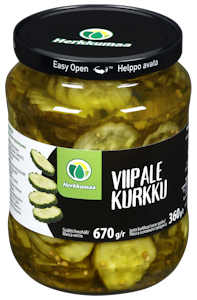 Herkkumaa Viipalekurkkuja 670g/360g