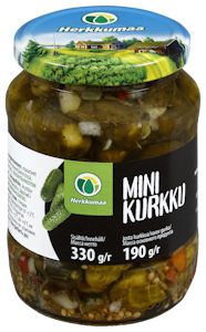 Herkkumaa Minikurkku 330g/190g