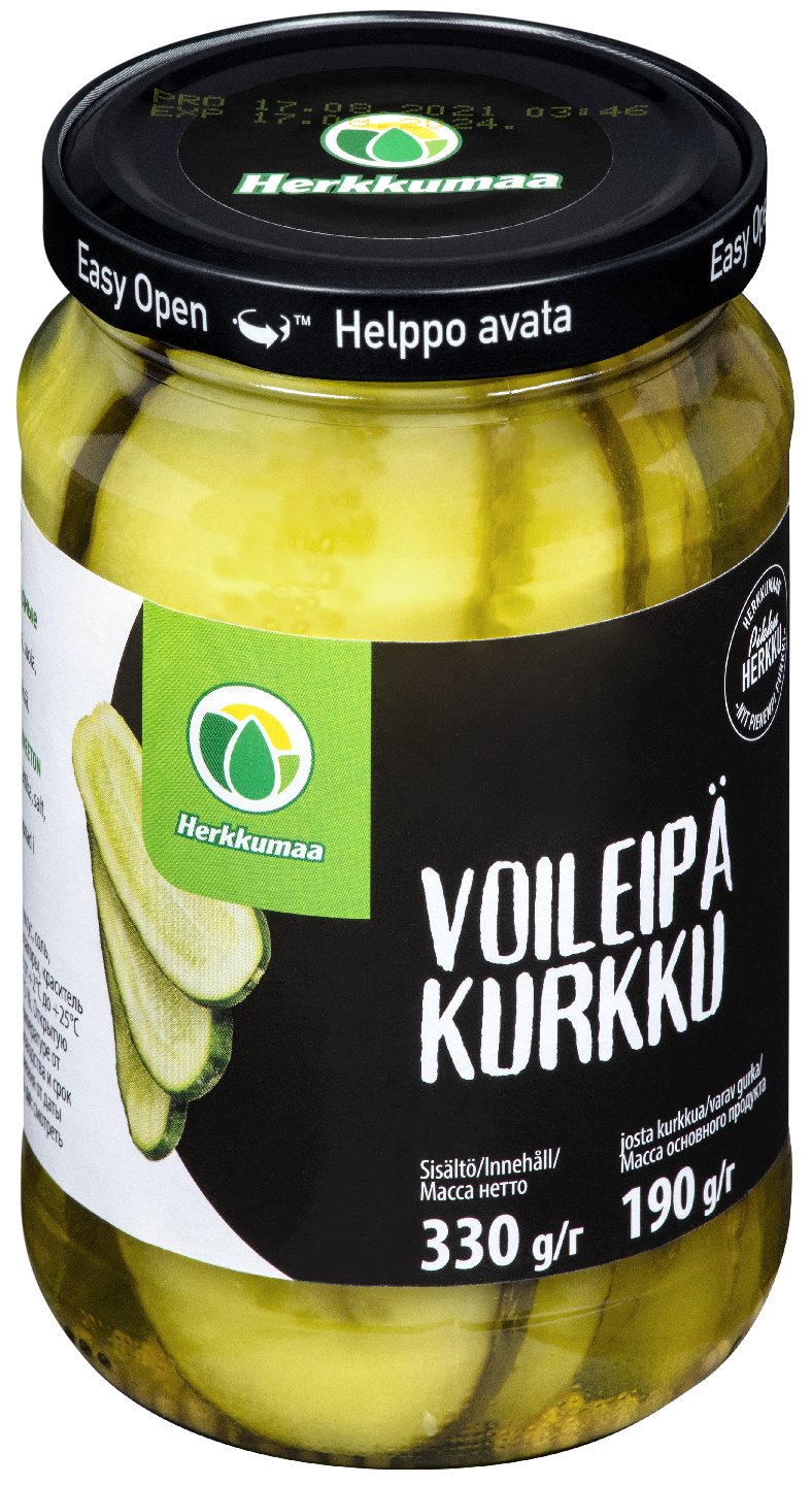 Herkkumaa Voileipäkurkku 330g/190g