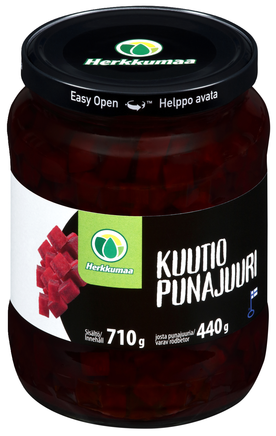 Herkkumaa Kuutiopunajuuria 710g/440g