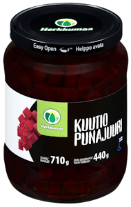 Herkkumaa Kuutiopunajuuria 710g/440g