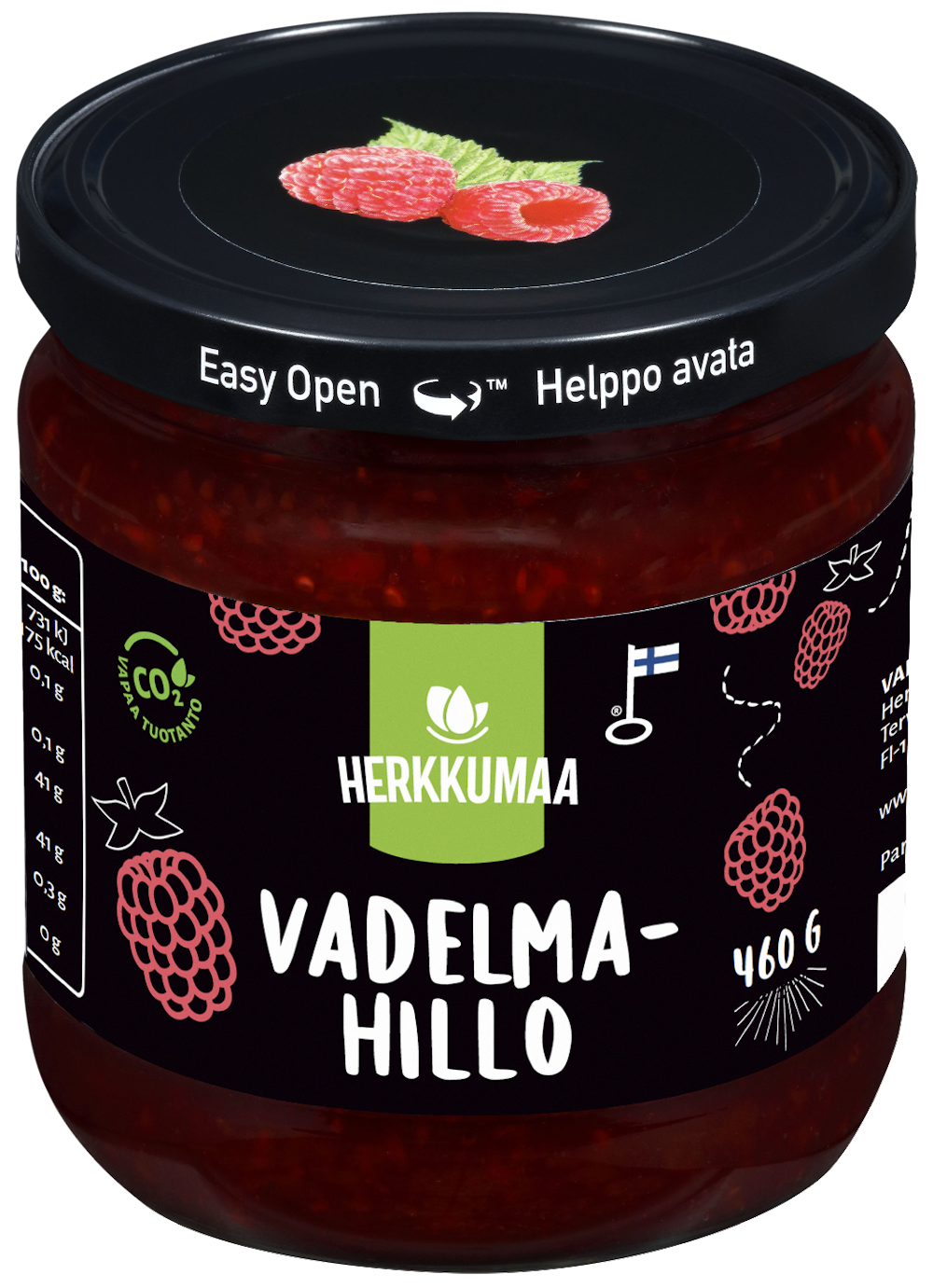 Herkkumaa Vadelmahillo 460g — HoReCa-tukku Kespro