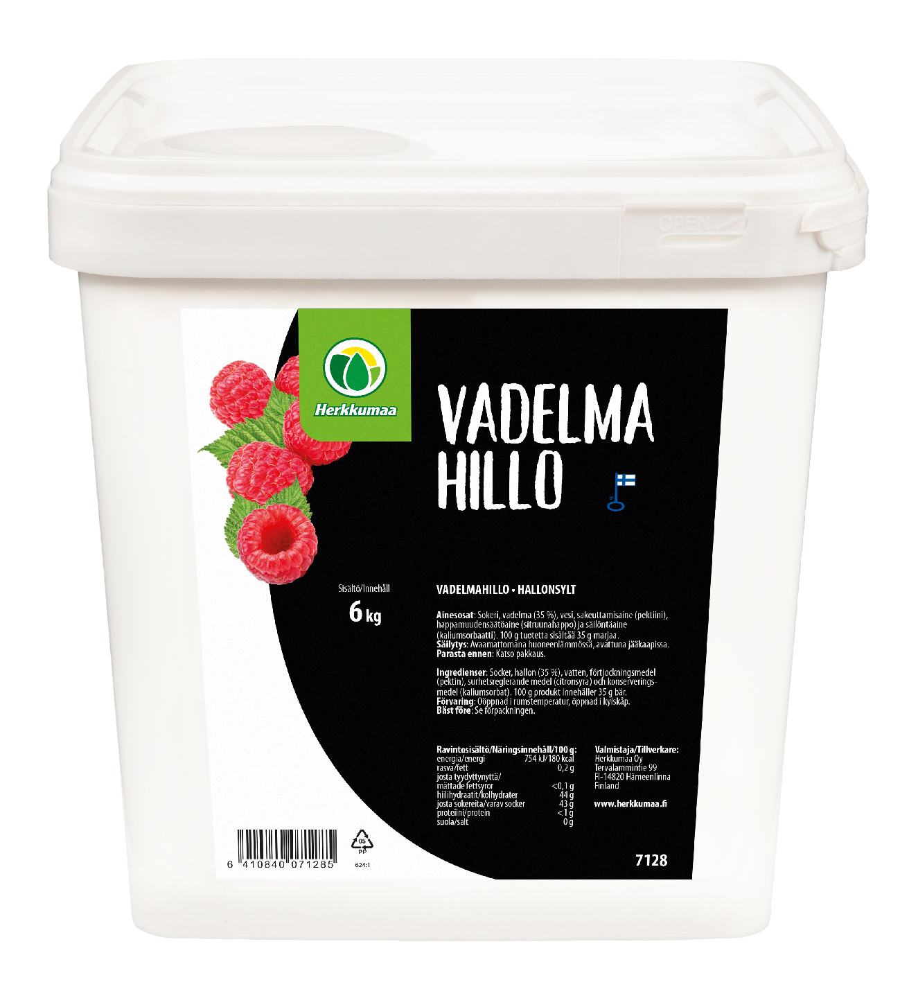 Herkkumaa vadelmahillo 6kg