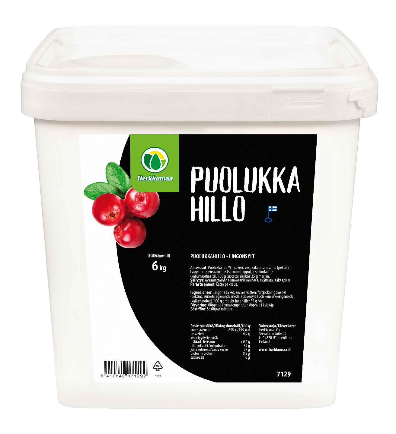 Herkkumaa puolukkahillo 6kg