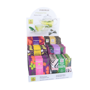 Forsman tea Pöytädisplay 2 pyramidipussitee 48x2,5g