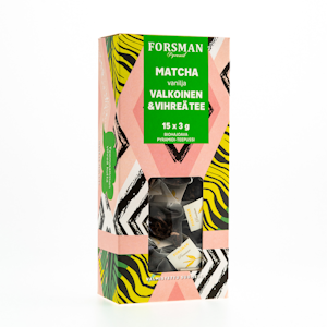 Forsman pyramid 15ps Matcha vanilja valkoinen & vihreä tee