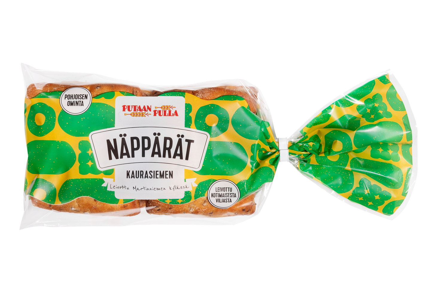 Putaan Pulla Näppärät Kaurasiemen 4kpl/250g halkaistu kaurasiemenpalaleipä