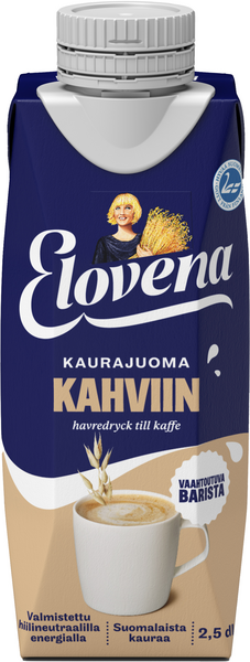 Elovena kaurajuoma kahviin 2,5dl gluteeniton UHT | K-Ruoka Verkkokauppa