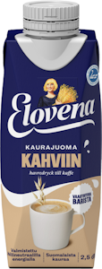 Elovena kaurajuoma kahviin 2,5dl gluteeniton UHT