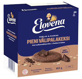 Elovena pieni välipalakeksi 9x18g suklaa 100% kaura