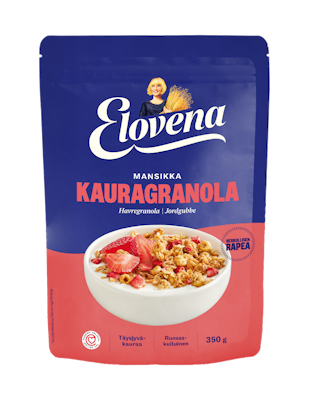 Elovena kauragranola 350g mansikka