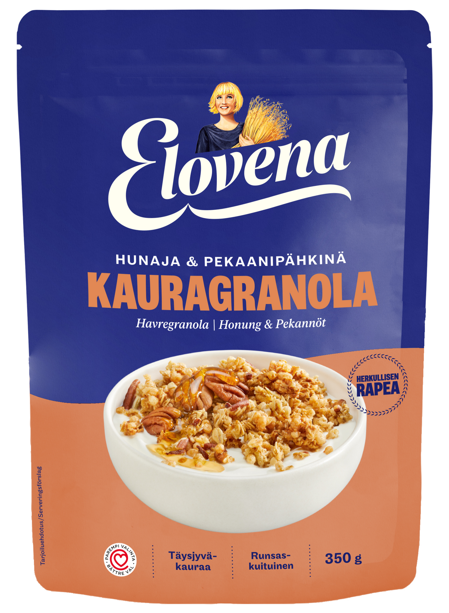 Elovena kauragranola 350g hunaja-pekaanipähkinä