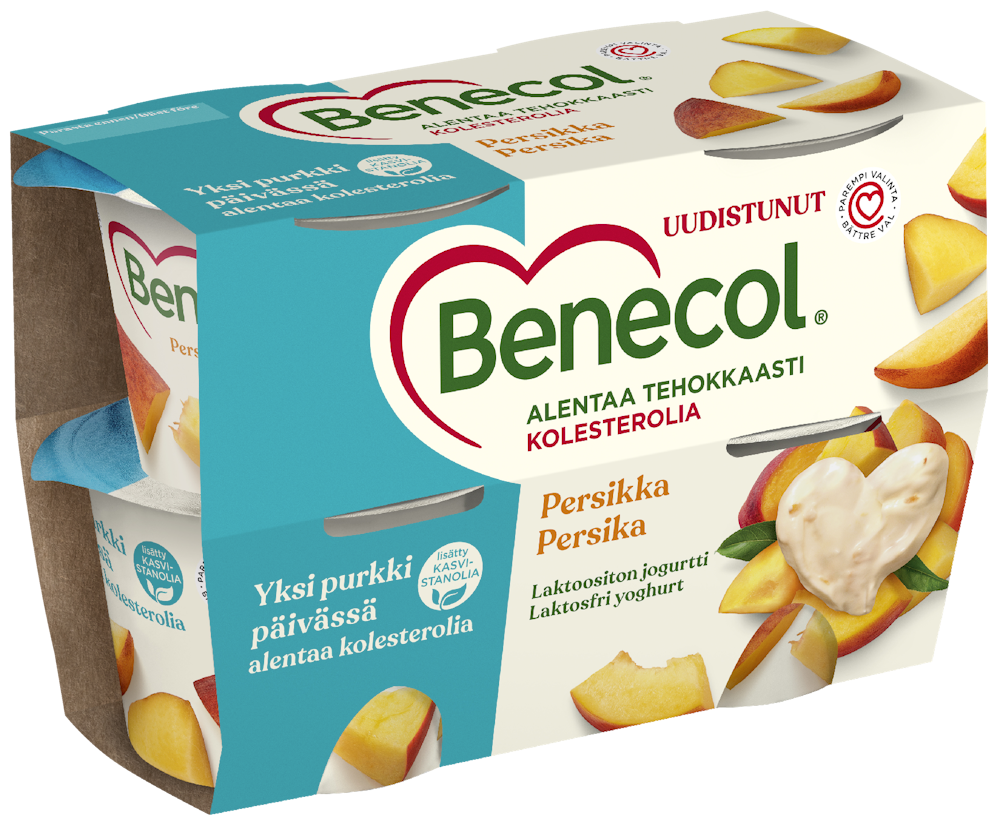 Benecol jogurtti 4x115g persikka — HoReCa-tukku Kespro