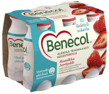 Benecol jogurttijuoma 6x100g mansikka