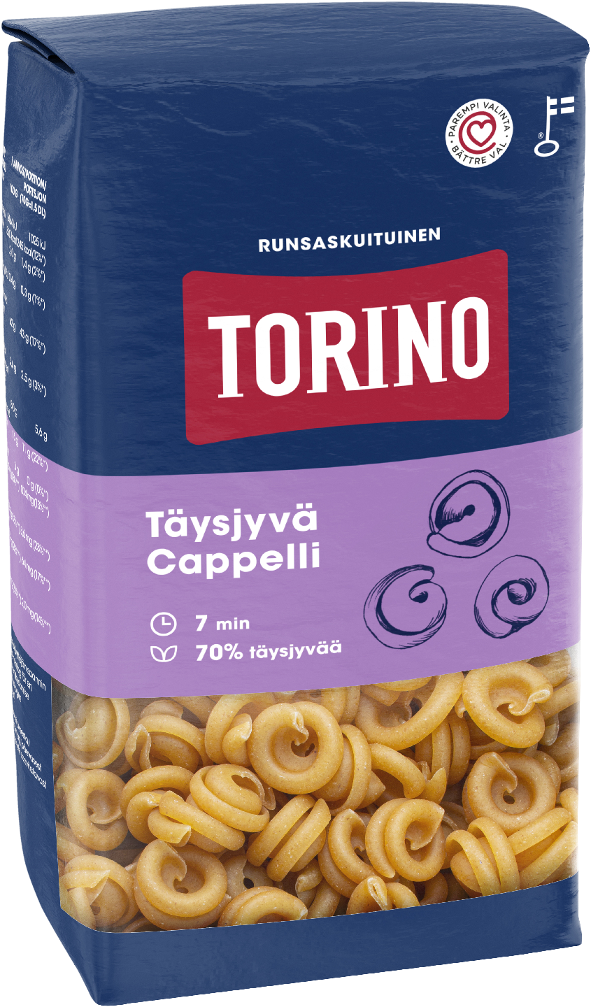 Torino täysjyvä cappelli pasta 500 g | K-Ruoka Verkkokauppa