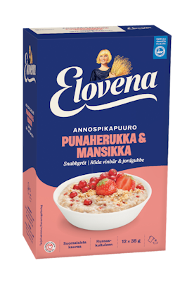 Elovena 12x35g annospikapuuro punaherukka-mansikka