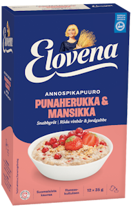 Elovena 12x35g annospikapuuro punaherukka-mansikka