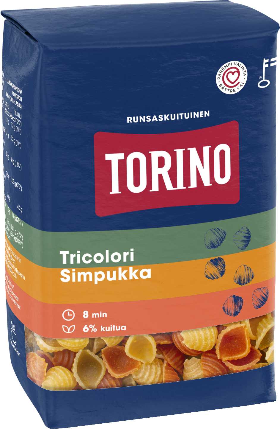 Torino tricolori simpukka pasta 425 g