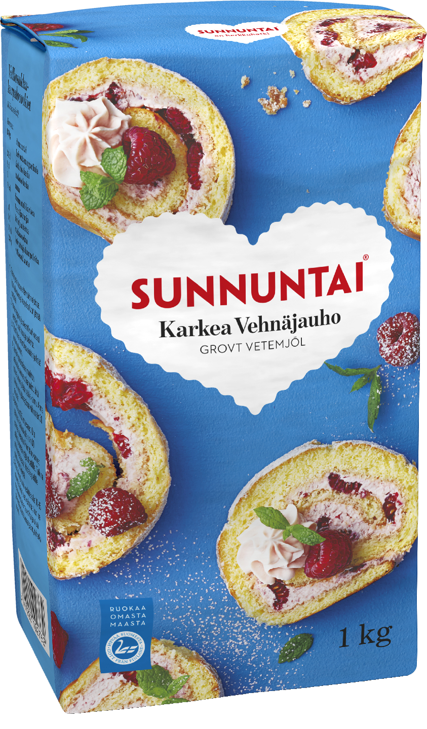 Sunnuntai Kruunu karkea vehnäjauho 1 kg | K-Ruoka Verkkokauppa