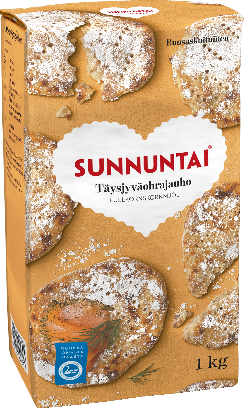 Sunnuntai täysjyväohrajauho 1 kg