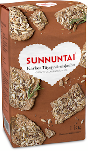 Sunnuntai Karkea täysjyväruisjauho 1 kg