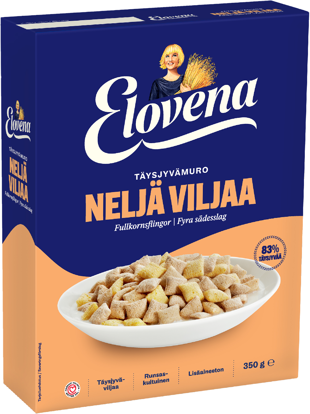 Elovena 4-viljan täysjyvämuro 350 g