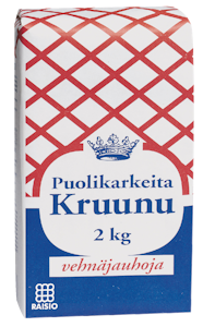 Kruunu vehnäjauho pk 2kg PUOLILAVA