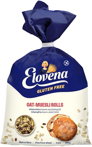 Elovena-Provena gluteenittomat kaura-myslisämpylät 320 g pakaste
