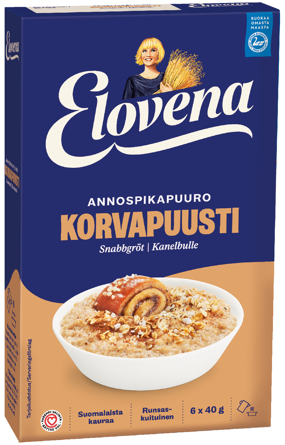 Elovena 6x40g korvapuusti