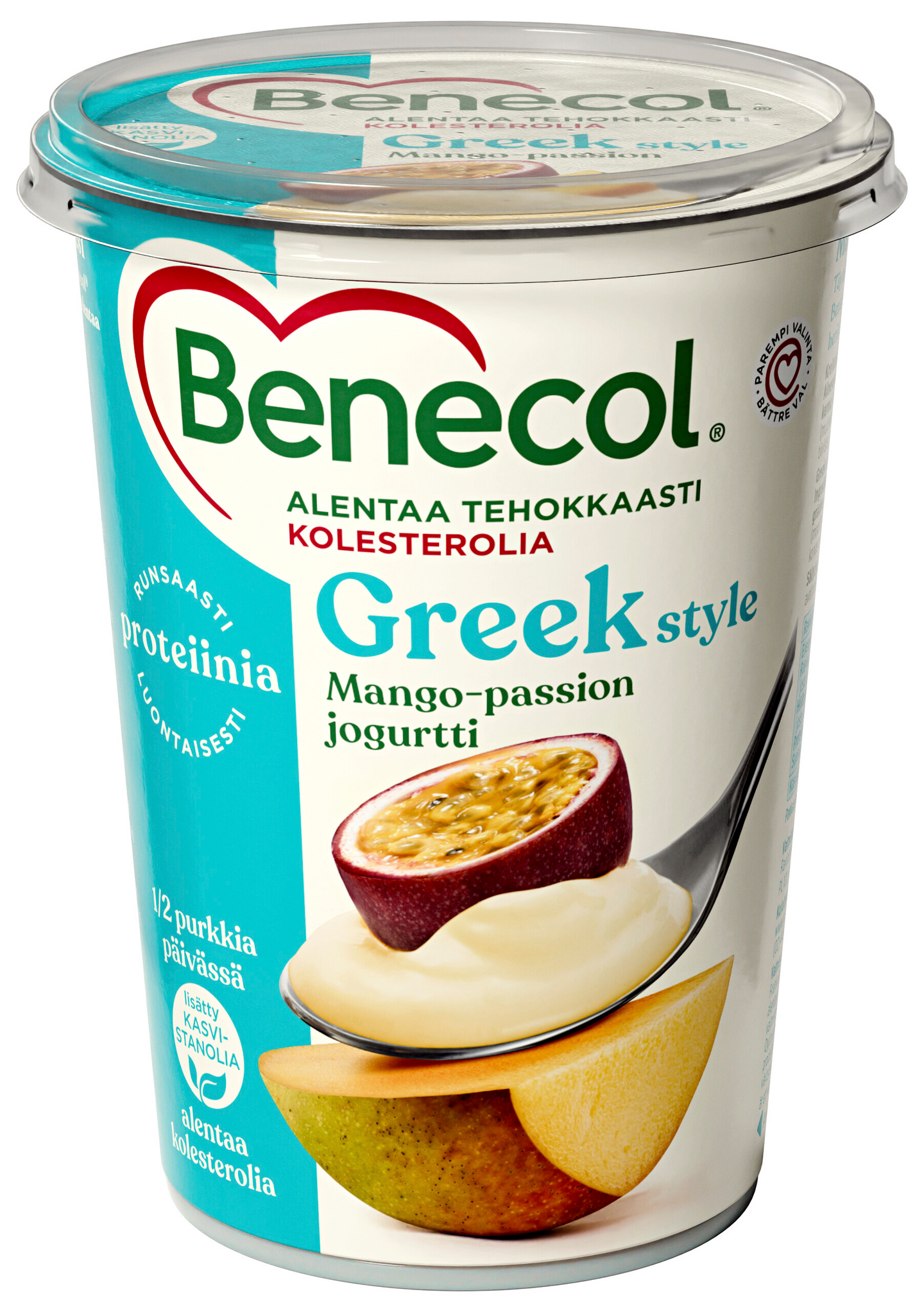 Benecol mango-passionhedelmä kreikkalaistyylinen jogurtti 450g