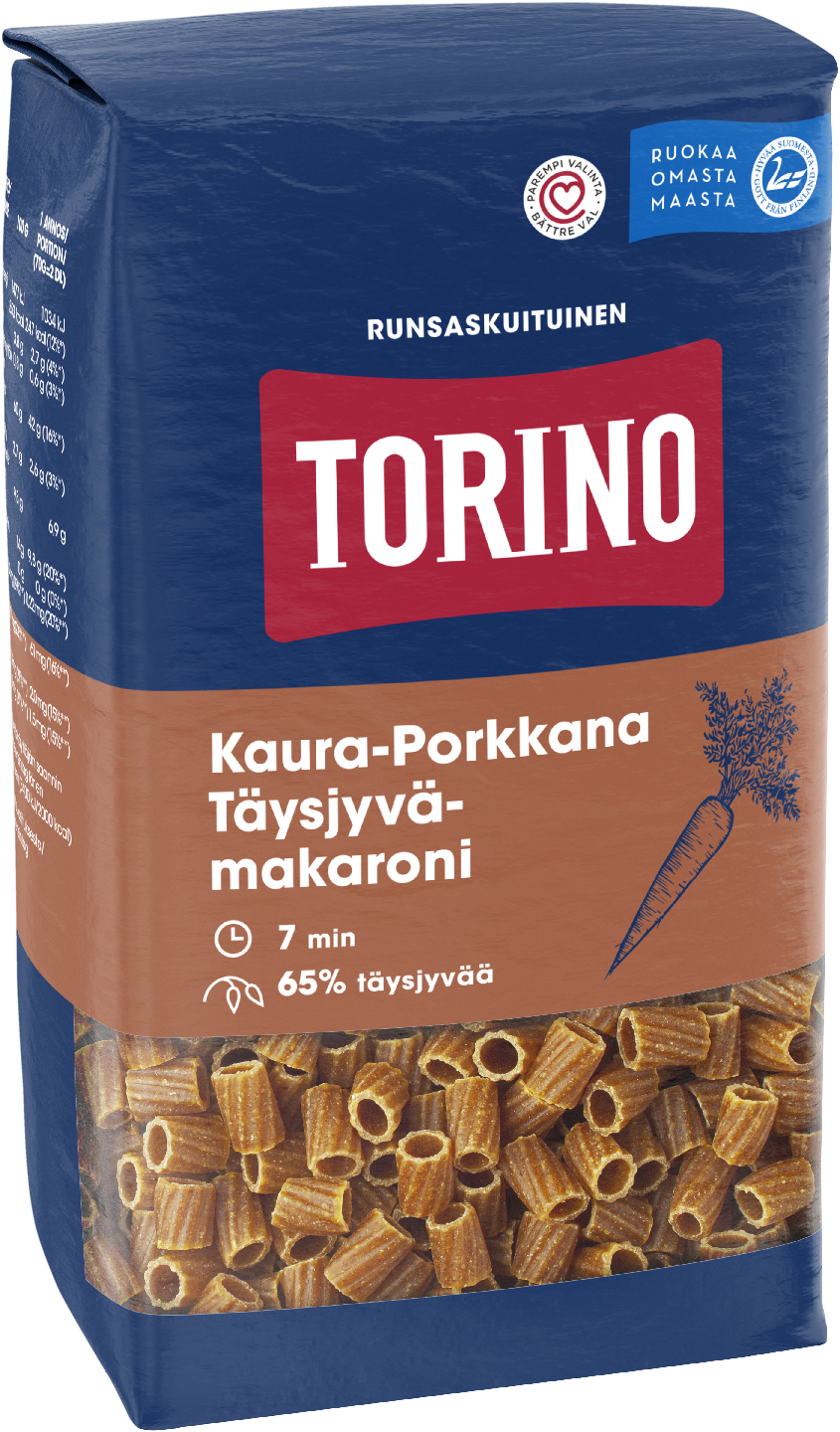 Torino Kaura-Porkkana Täysjyvämakaroni 380 g