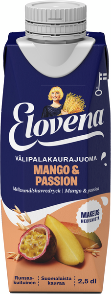 Elovena välipalakaurajuoma 2,5dl mango-passio